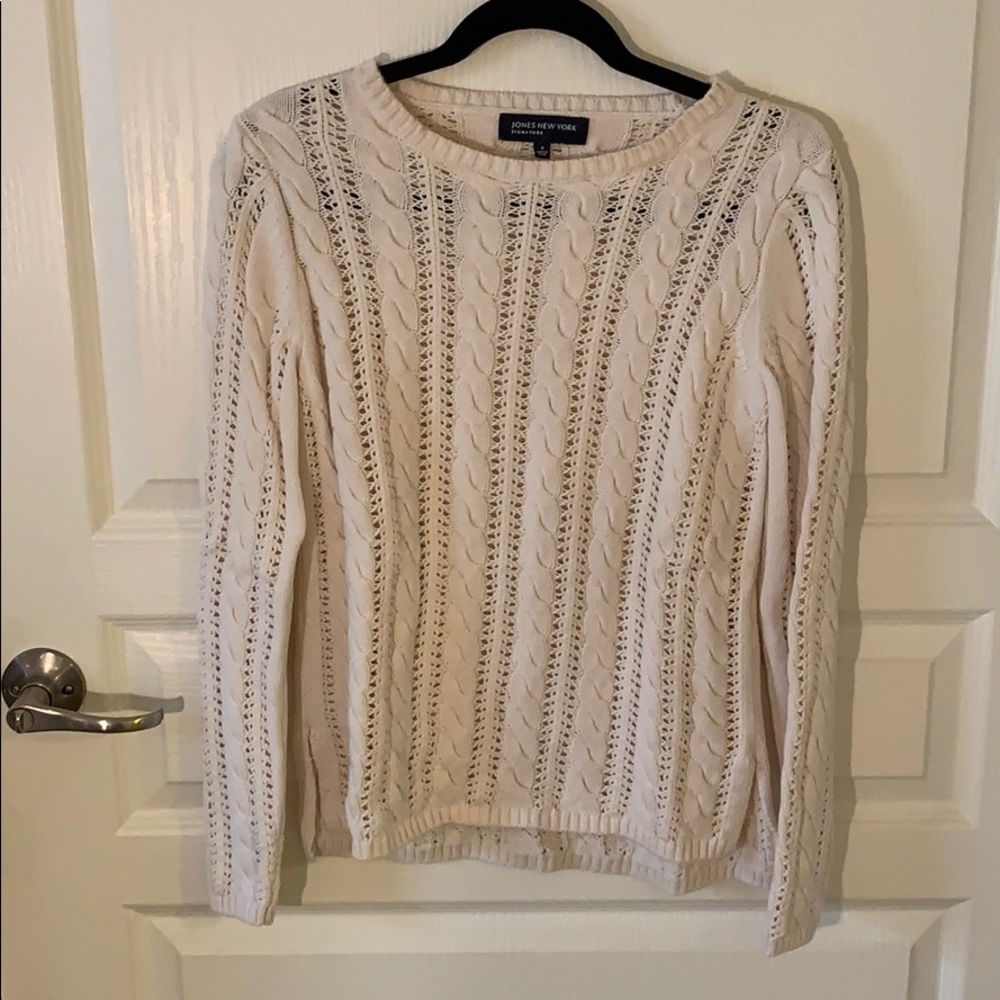 Jones New York cable knit sweater